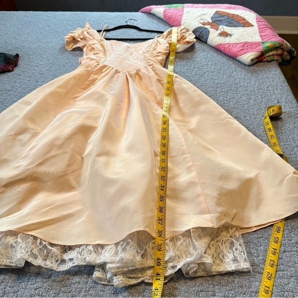 Gunne Sax by Jessica McClintock Peach Vintage Sequined Puff Sleeves Peach Size 8 - Picture 11 of 11